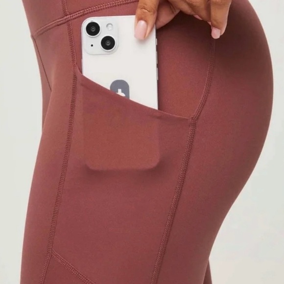 Figs Biker Shorts in Mauve Brown - Picture 2 of 7